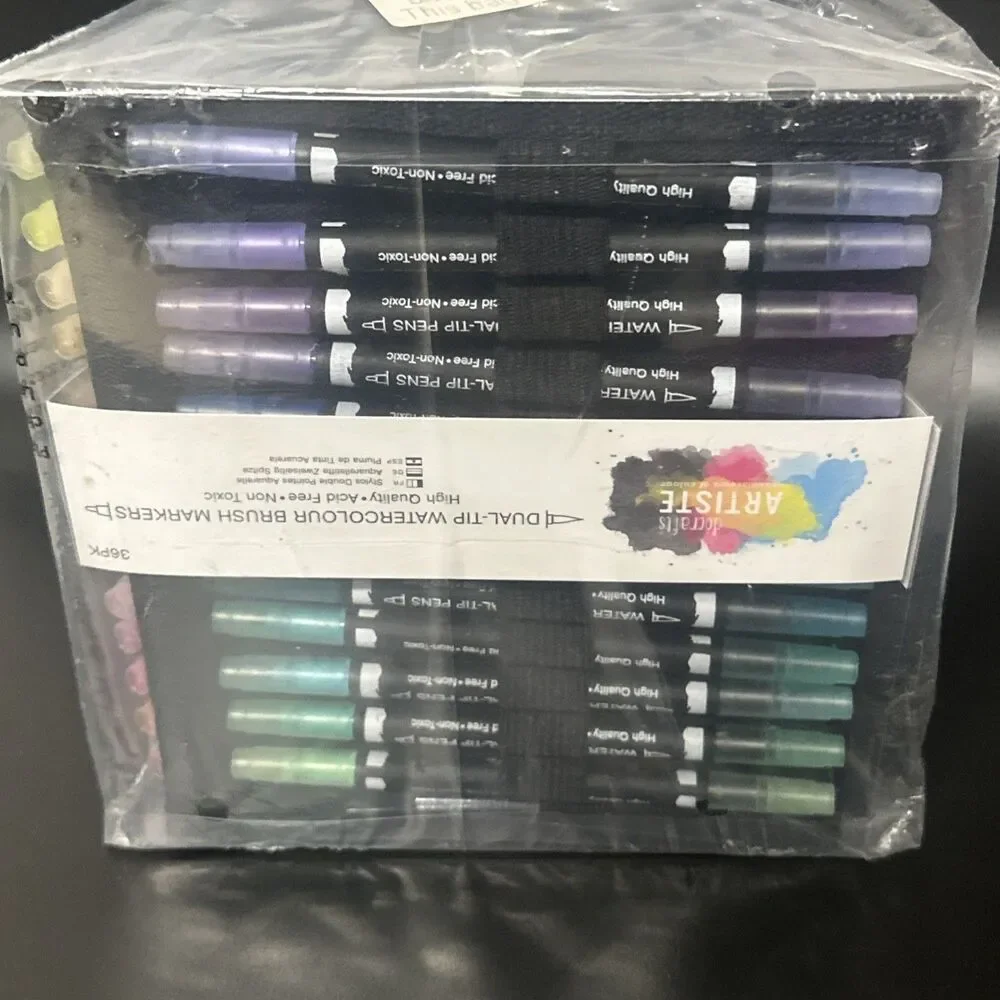 Artiste Watercolor Dual Tip Markers 36/Pkg-Brush & Marker